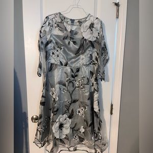 Silver,gray,white church/wedding/ dress